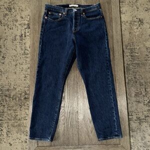 Levi's Premium WEDGIE ICON FIT ANKLE JEANS Life’s Work Dark Wash
